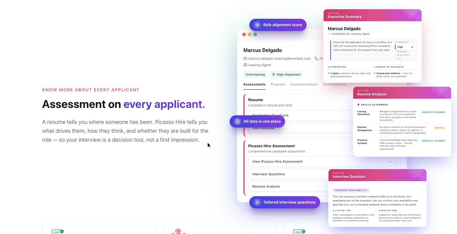 Picasso Hire product screenshot